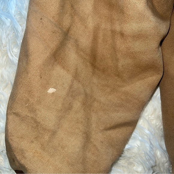 Vintage 90s Brown Carhartt Jacket Workwear Duck Canvas Hoodie Jacket Made in USA - Picture 6 of 6